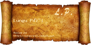Lungu Pál névjegykártya