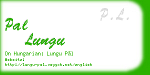 pal lungu business card